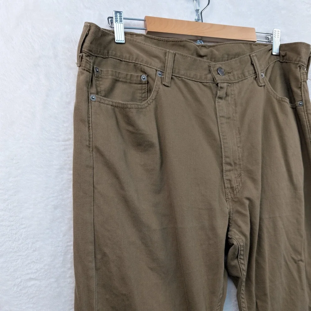 Levi's 505 Jeans Mens 40x32 Brown White Tab Cotton Straight Leg Outdoor Workwear